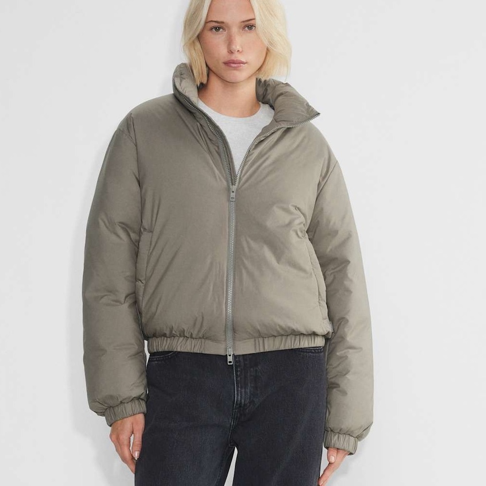 Aritzia Chelsea Taupe Jacket puffer - Picture 2 of 8